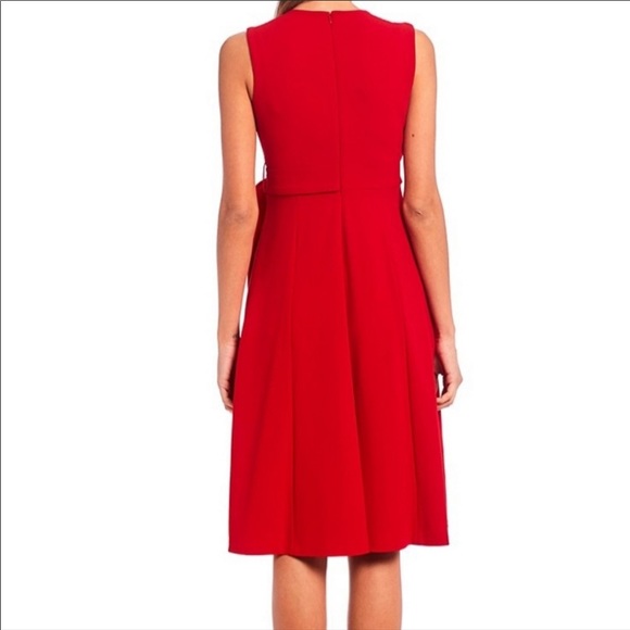 Calvin Klein Surplice V-Neck Side Buckle A-Line Dress - Picture 3 of 3